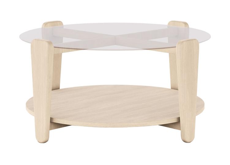 Arran diivanilaud Ø93 whitewash tamm/klaas