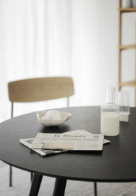 Pisipilt: Yumi söögilaud ümar 115 must peitsitud saar