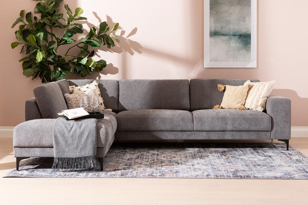 Westcoast avatud nurgaga diivan, suur, vasak, Storm 97, hall