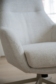 Pisipilt: Conroe lounge tool, helebeež kangas/beež metalljalg, pöörlev