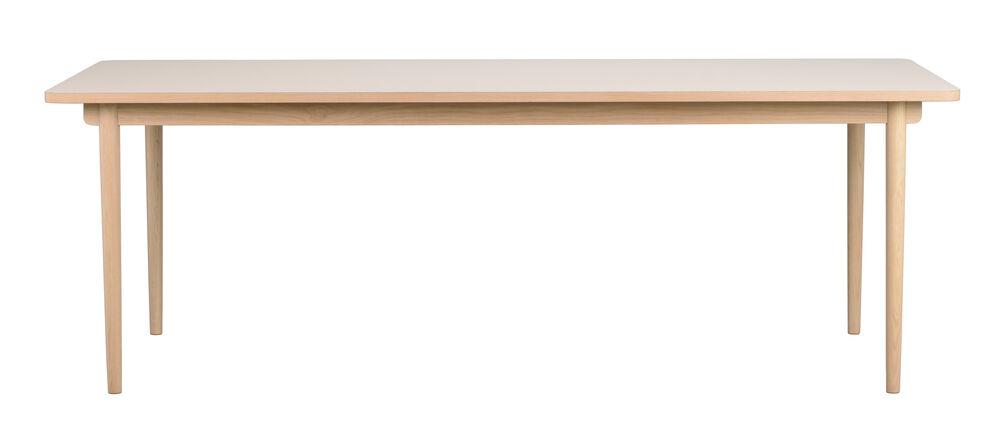 Fairmount söögilaud 220x95, beež HPL/whitewash tamm