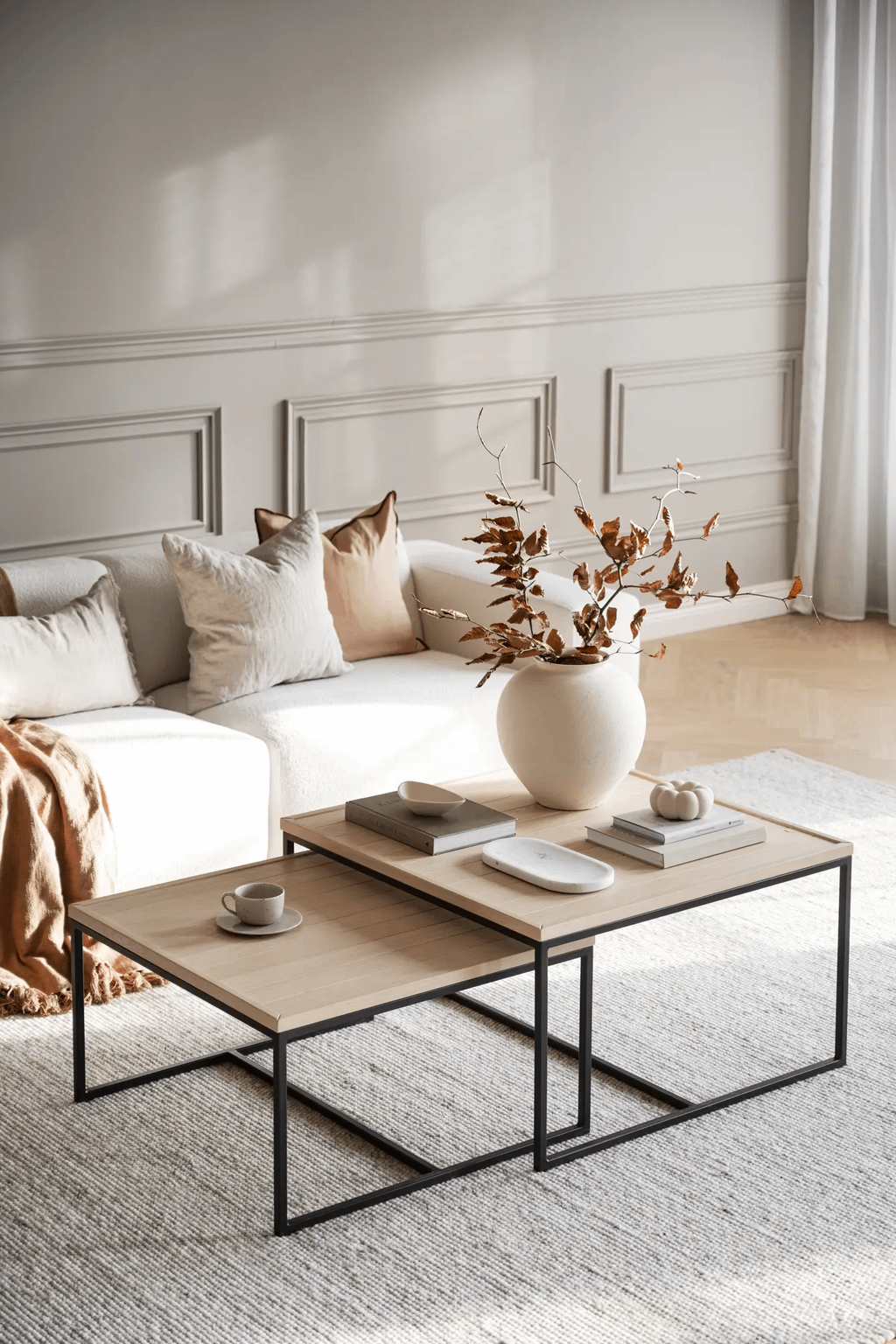 Deerfield diivanilaud whitewash/must