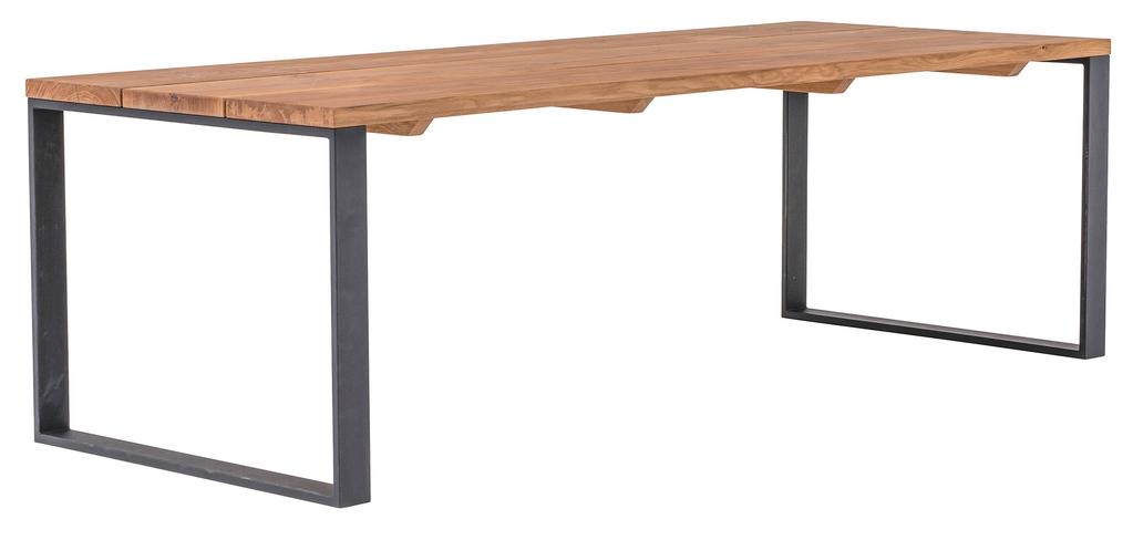Söögilaud Lankku 95x140 nordic oak/valge sile metalljalg