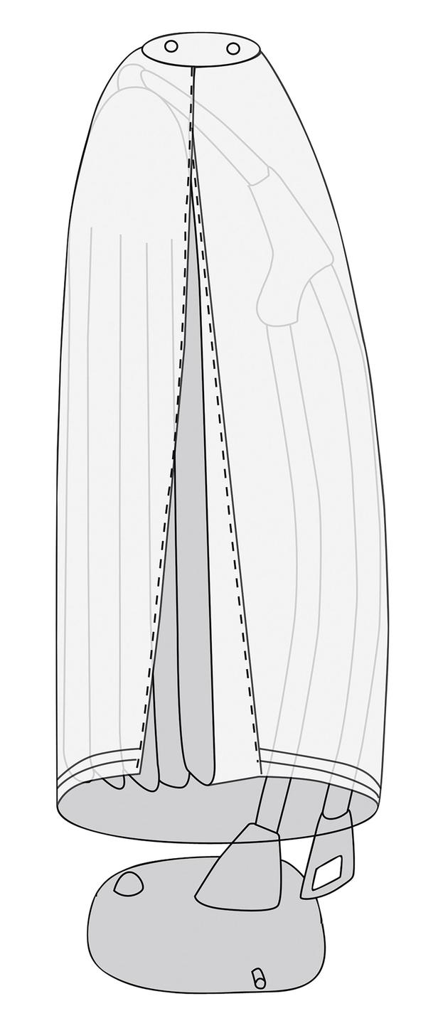 Suojahuppu aiamööbli kaitsekate külgvarjule 280 cm