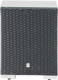 Pisipilt: Mode aiamööbli diivanilaud, must polürotang / klaas