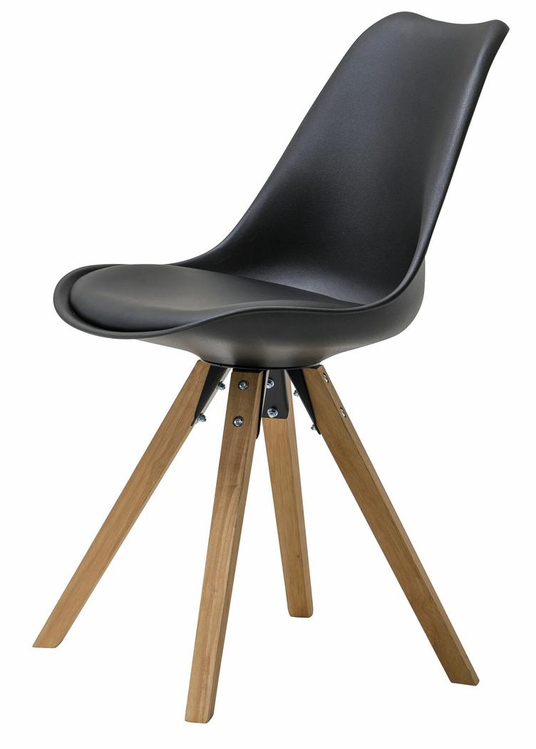 Concept oak söögitool must pu/tammpeitsitud