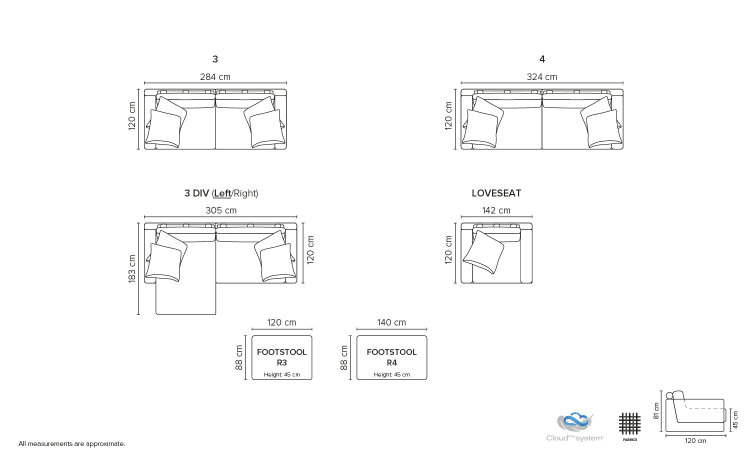 Infinity 4-kohaline diivan