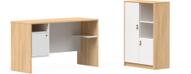 Kuutio Riiul 68x102 cm, tamm/valge