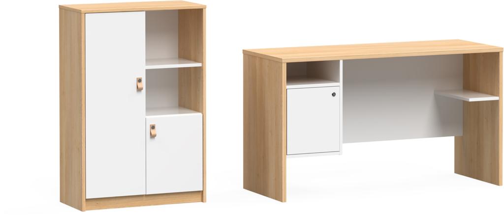 Kuutio Riiul 68x102 cm, tamm/valge