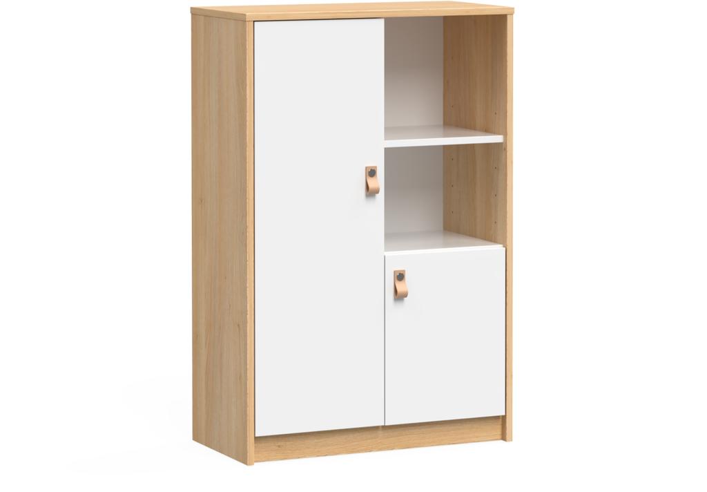 Kuutio Riiul 68x102 cm, tamm/valge