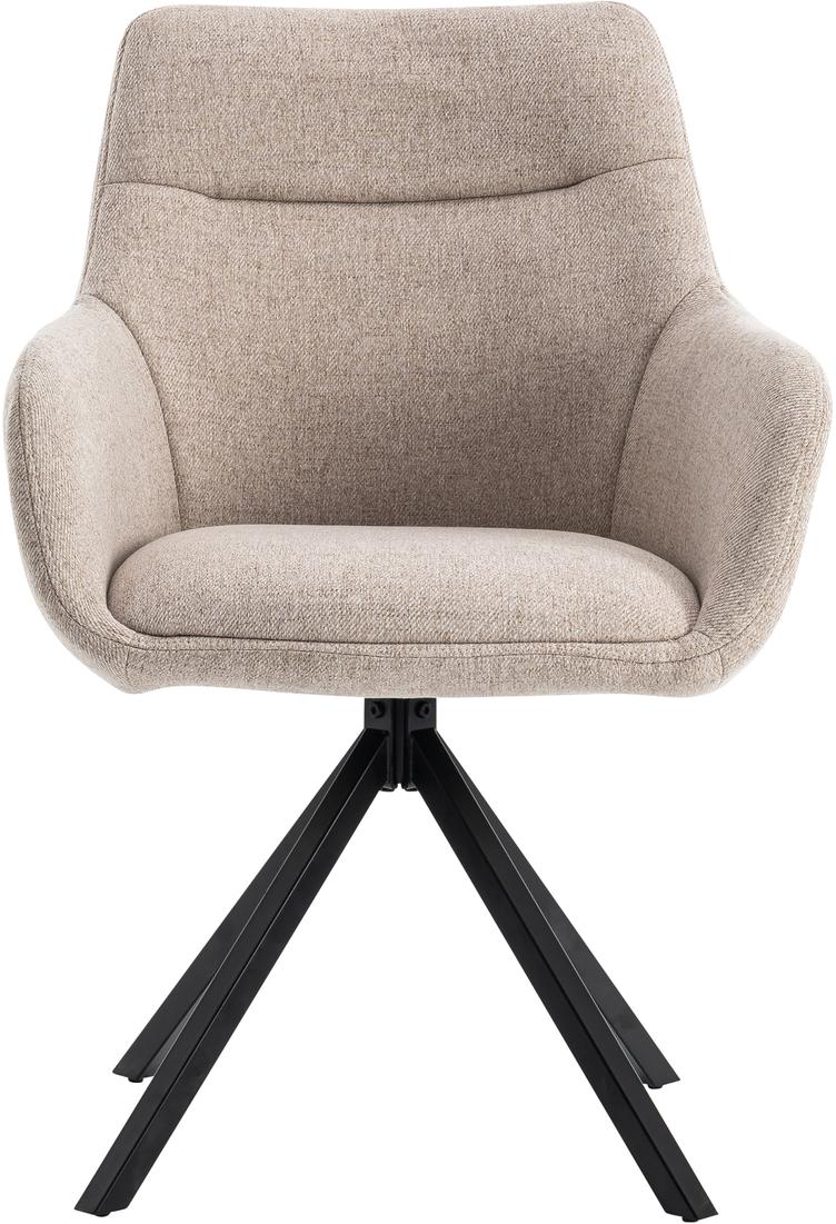 Söögitool North Collection Everly käetugedega liiv (star-jalg)