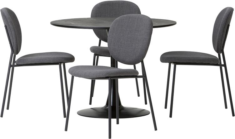 Söögilauakomplekt Apollo & Saga laud + 4 tooli
