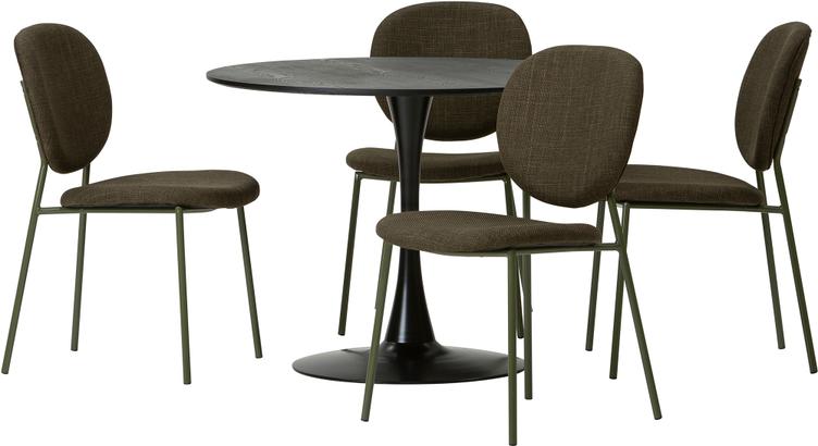 Söögilauakomplekt Apollo & Saga laud + 4 tooli
