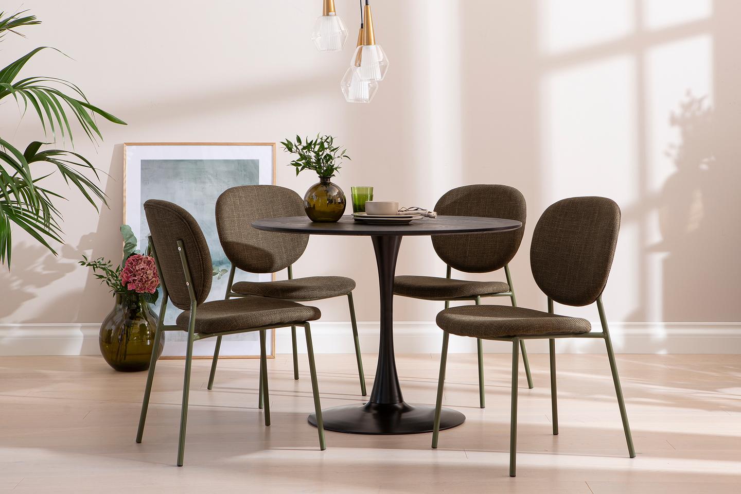 Apollo & Saga laud + 4 tooli