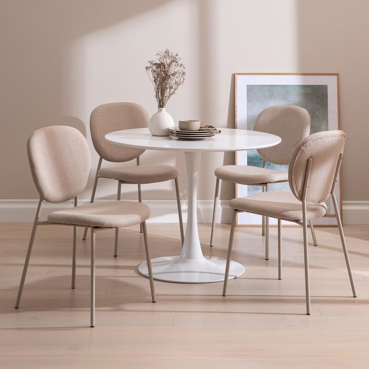 Apollo & Saga laud + 4 tooli