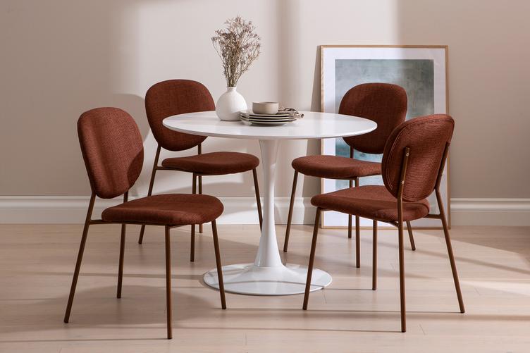 Söögilauakomplekt Apollo & Saga laud + 4 tooli