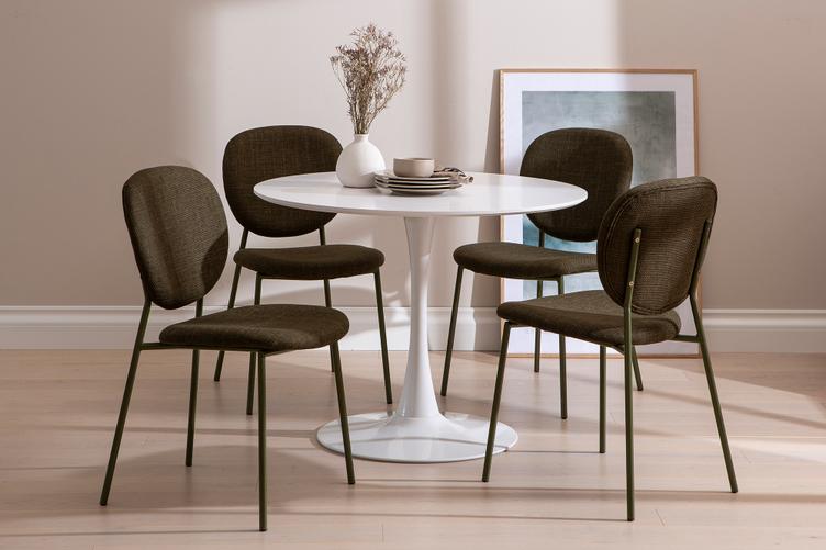 Söögilauakomplekt Apollo & Saga laud + 4 tooli