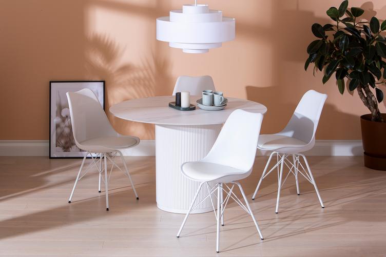 Söögilauakomplekt Kalida & Concept White laud + 4 tooli