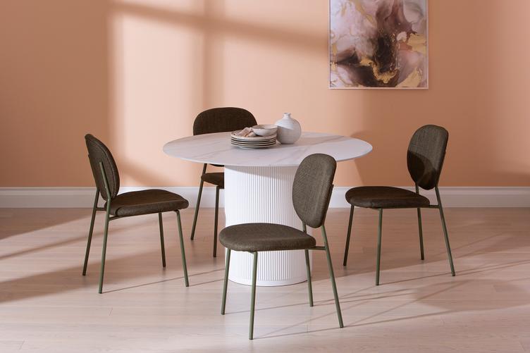 Söögilauakomplekt Kalida & Saga laud + 4 tooli