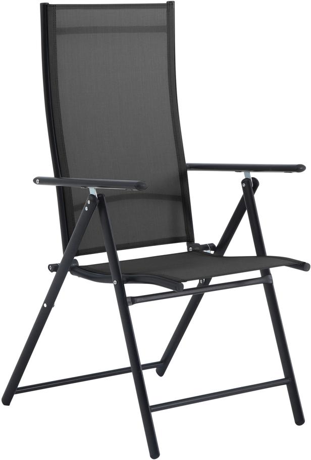 Seattle aiamööbli söögilauatool virnastatav, alumiinium raam/textilene/nonwood käetoed