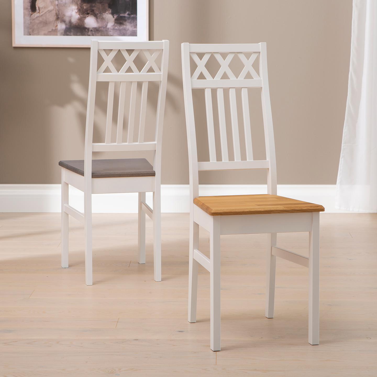 Hovi XXX söögilaua tool valge / tamm