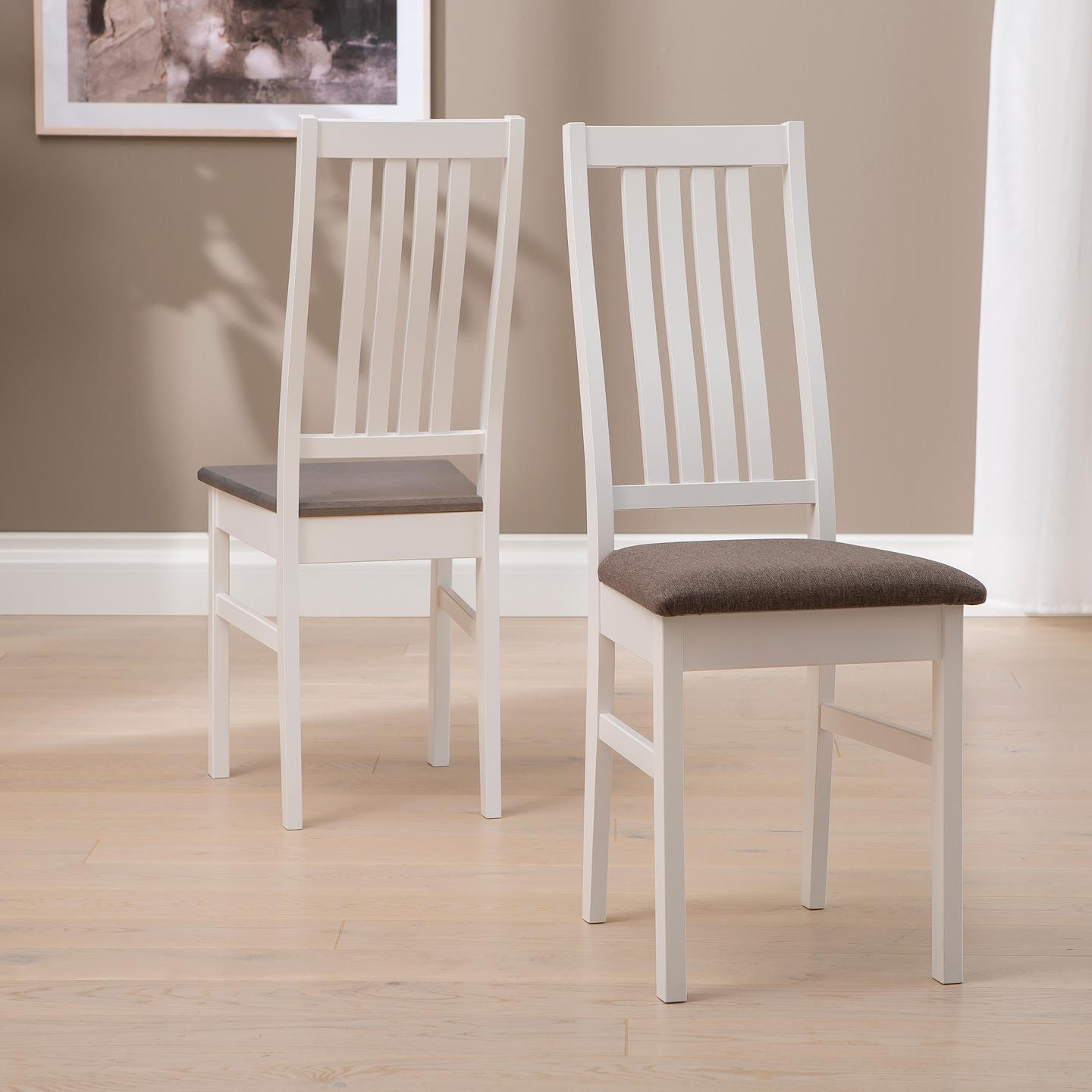 Hovi Delux söögilaua tool valge/pruun polster