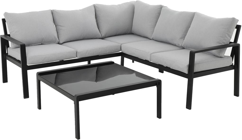 Ramnes aiamööbli nurgadiivan + laud