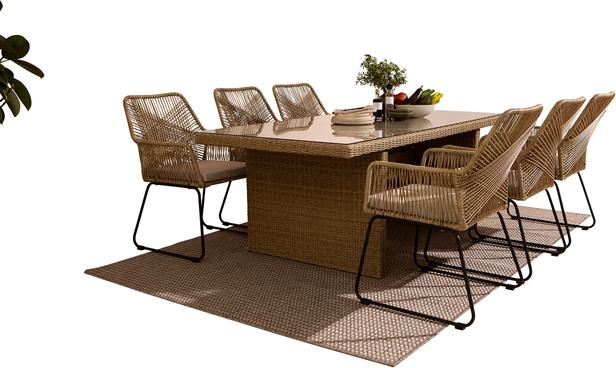 Haven terrassimööblikomplekt. laud ja toolid kuuele