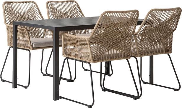 Seattle & Maren terrassimööblikomplekt (1+4)