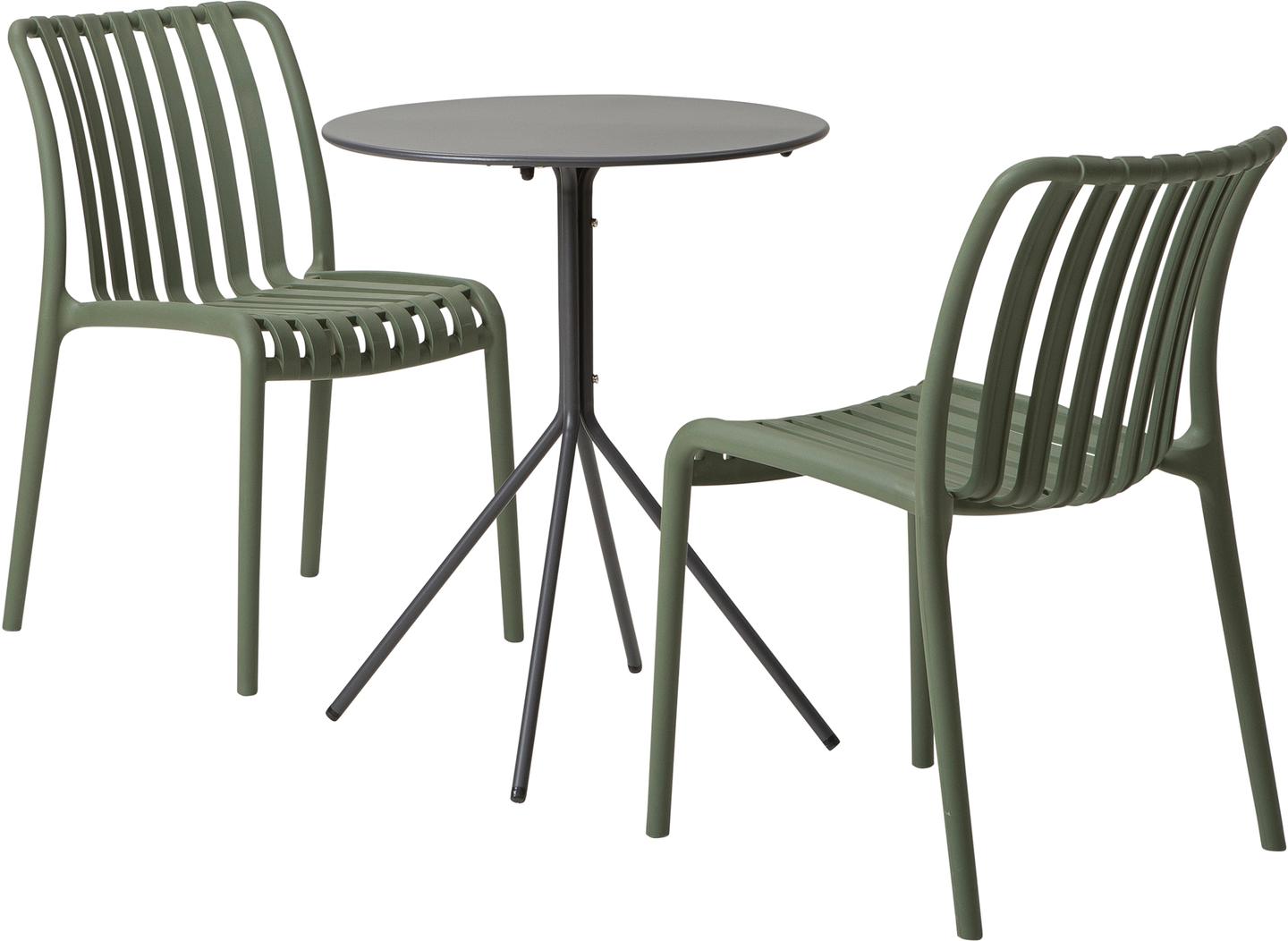 Trento & Avellino aiamööbli komplekt, laud ja toolid kahele