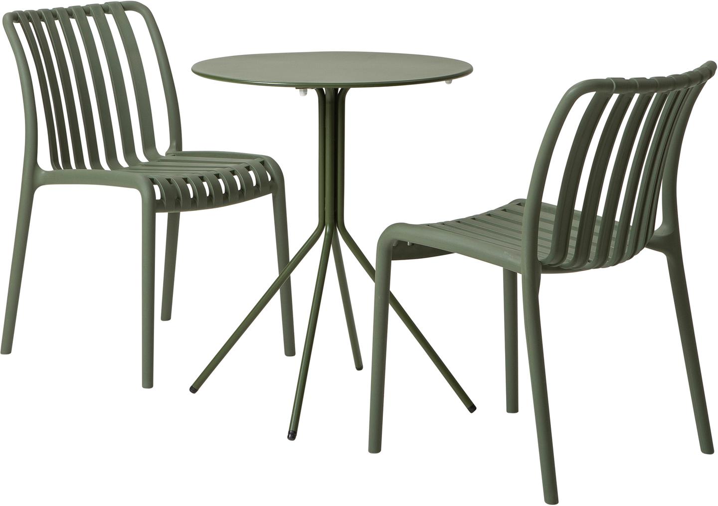 Trento & Avellino aiamööbli komplekt, laud ja toolid kahele