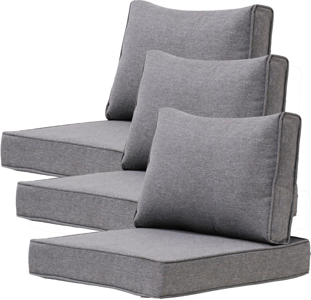 Mode terrassimööbli istmepadjad 3-kohalisele, hall