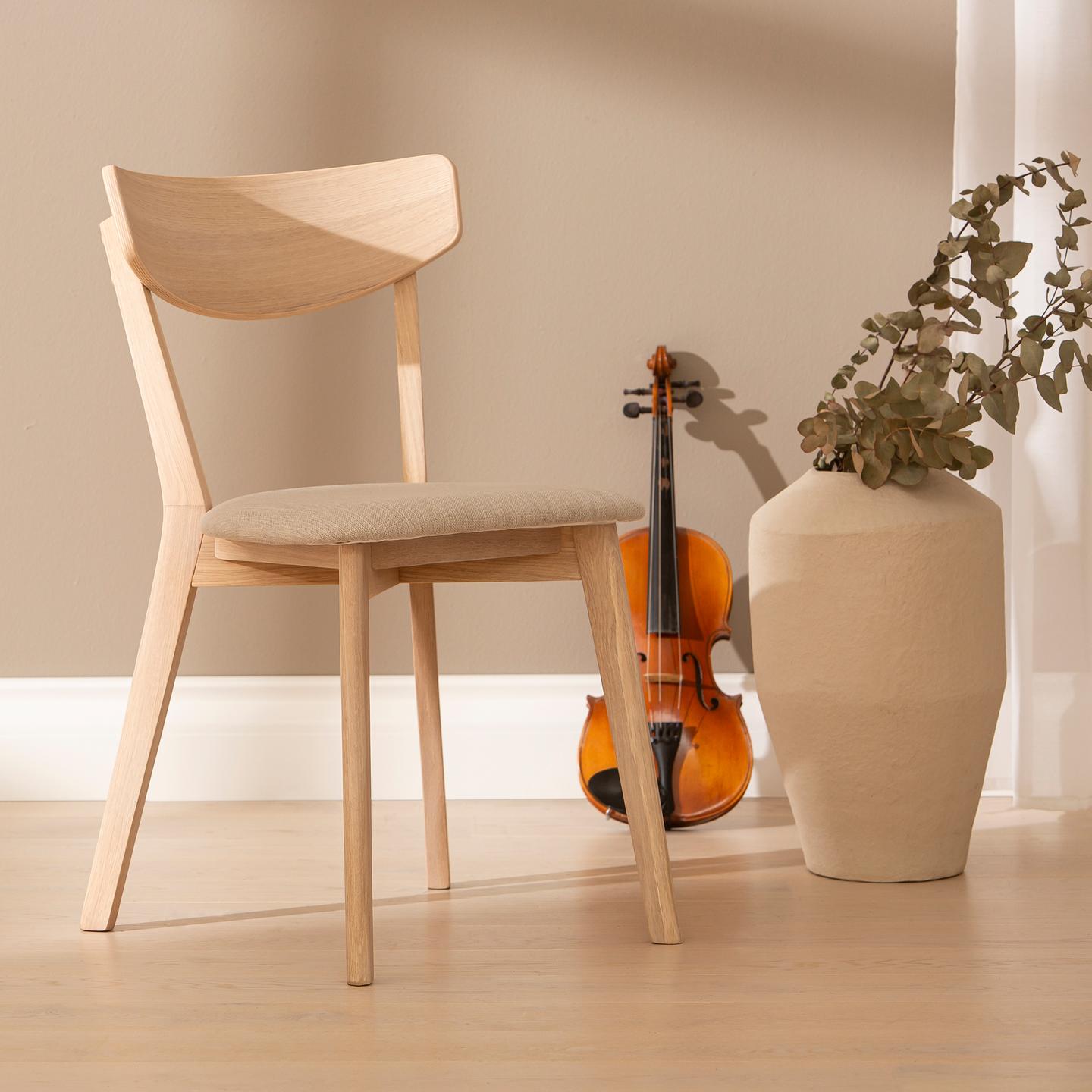 Ekholmen söögitool, nordic tamm/beež tekstiil