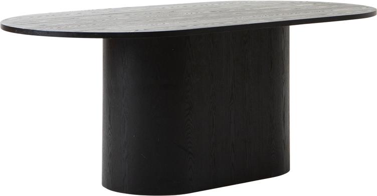 Rotondo söögilaud, 200x110 cm, must saar
