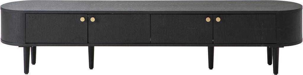 Rotondo tv-alus, 200 cm, must saarevineer