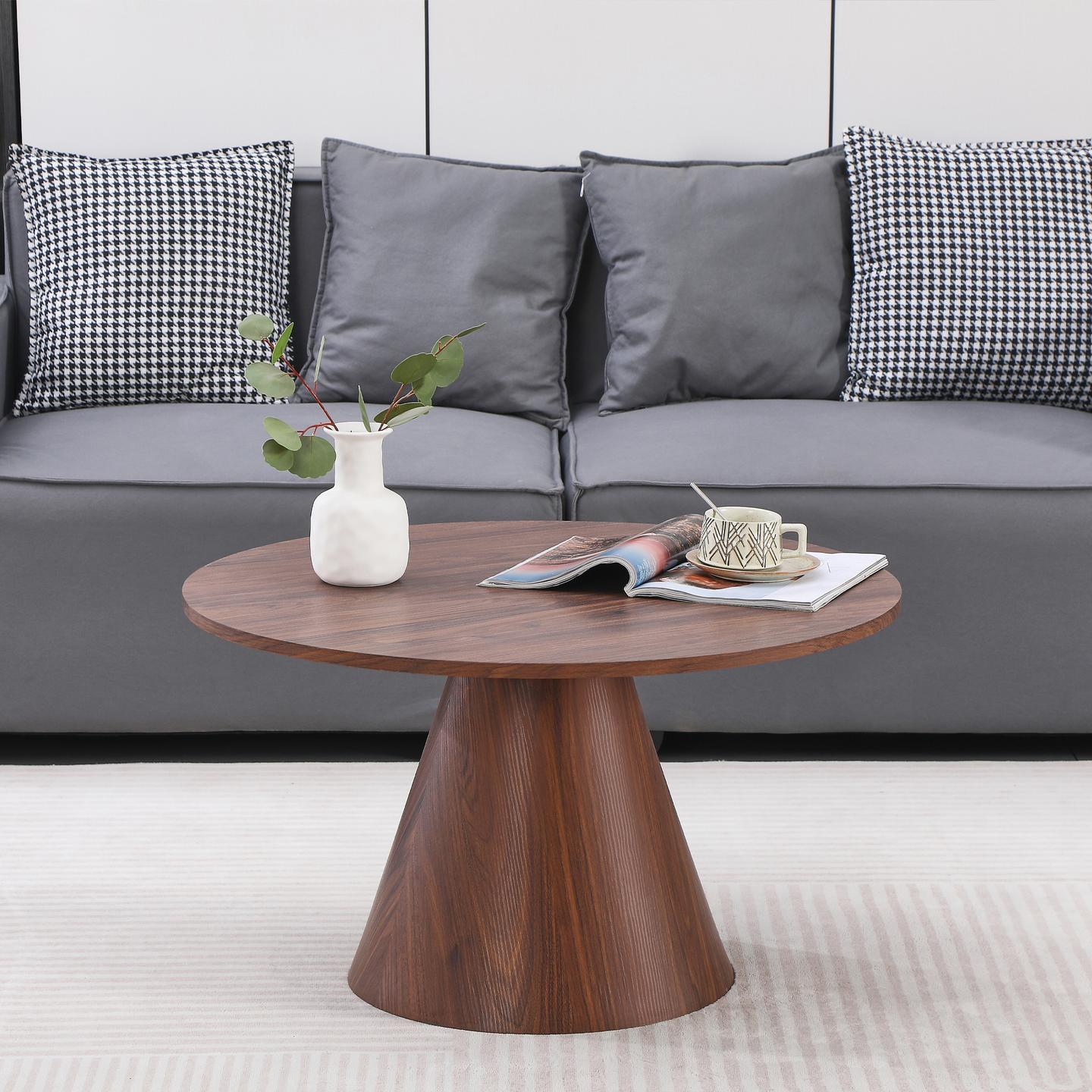 Islet diivanilaud, ümar, 80 cm, pähkel