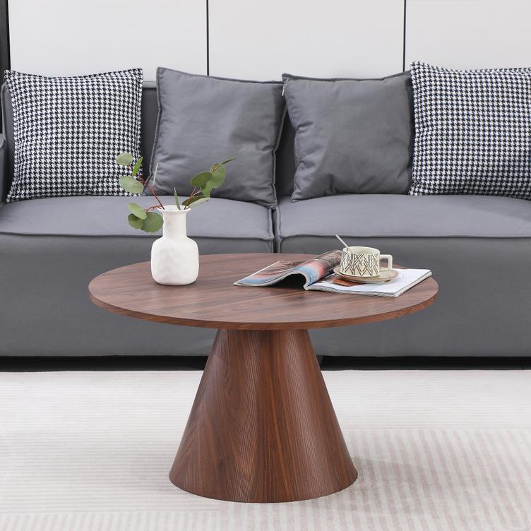 Islet diivanilaud, ümar, 80 cm, pähkel