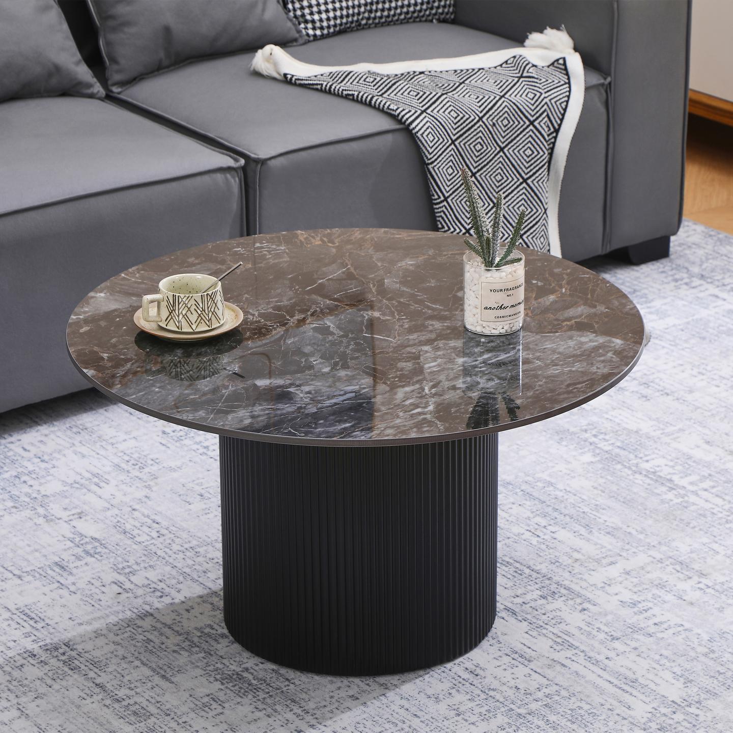 Kalida diivanilaud, ümar, 80 cm, must