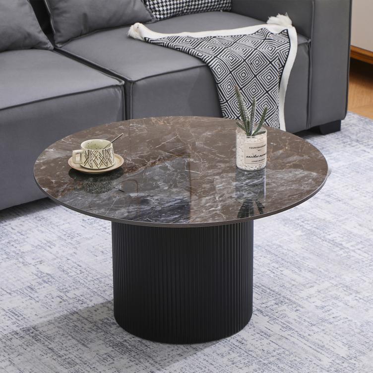 Kalida diivanilaud, ümar, 80 cm, must