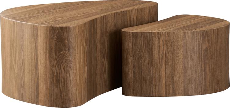 Island diivanilaudade komplekt, 90x60x40 cm + 60x40x33 cm, american walnut