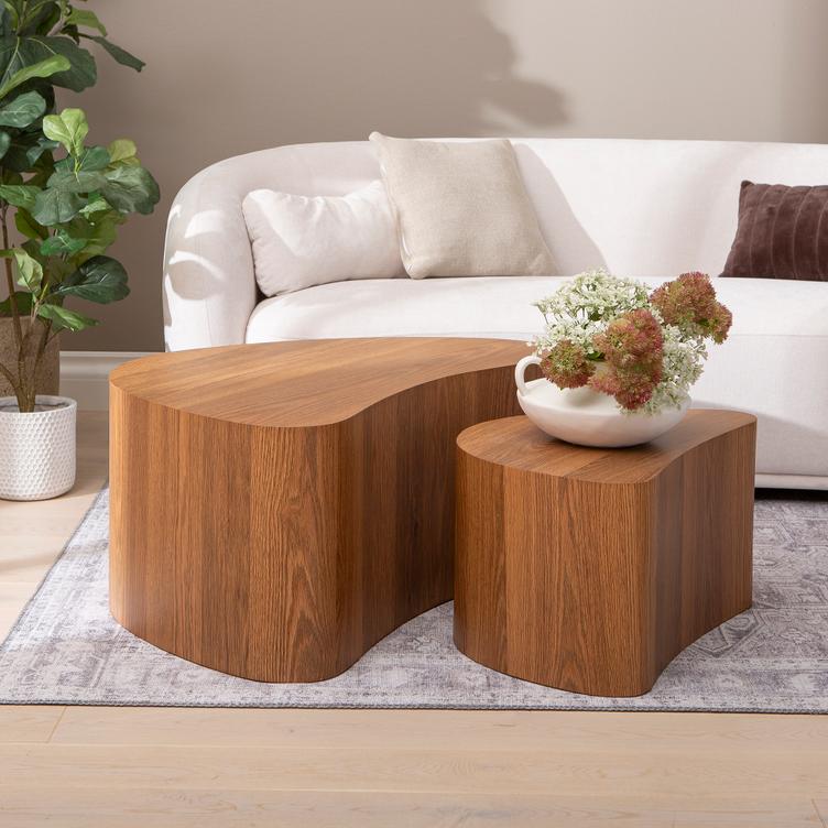 Island diivanilaudade komplekt, 90x60x40 cm + 60x40x33 cm, american walnut