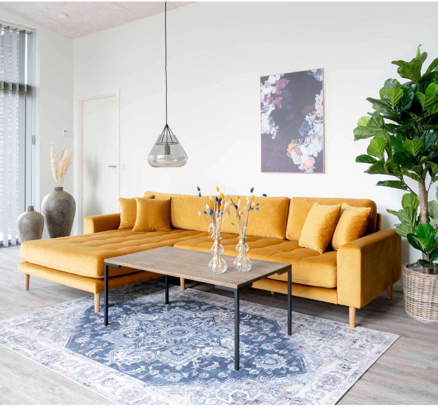 House Nordic Lido nurgadiivan, kuldne, vasak