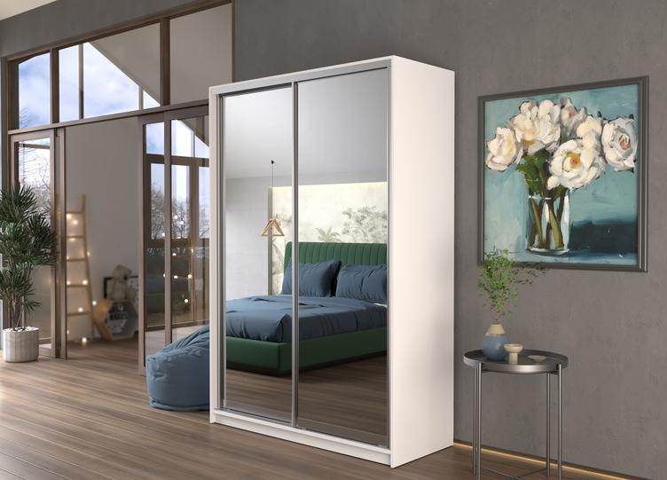 Sandy lükandustega kapp,  150/60/220 cm, 2x peegeluks