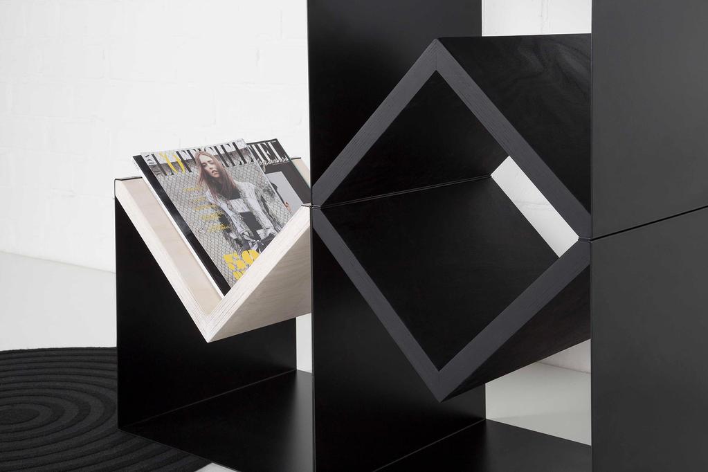 Kriss abilaud, 40x40 cm, must