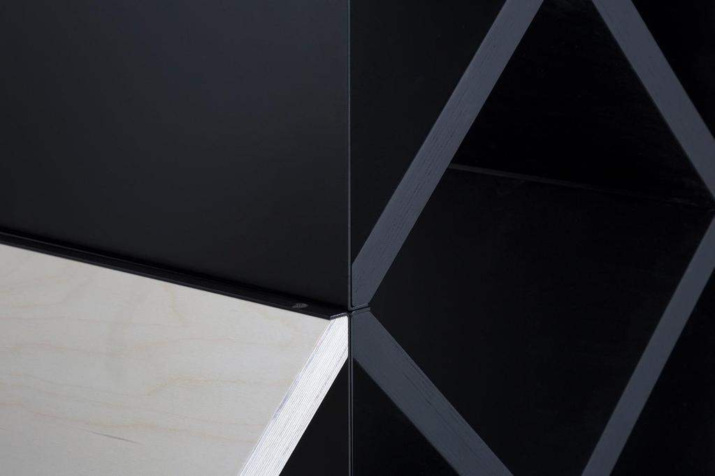 Kriss abilaud, 40x40 cm, must