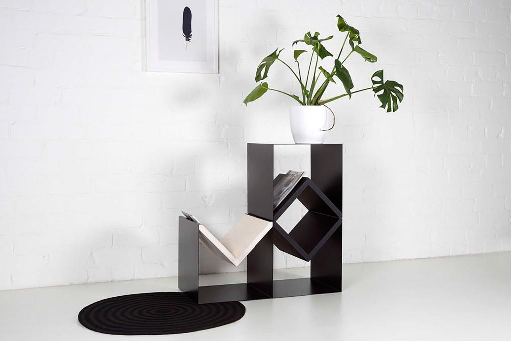 Kriss abilaud, 40x40 cm, must