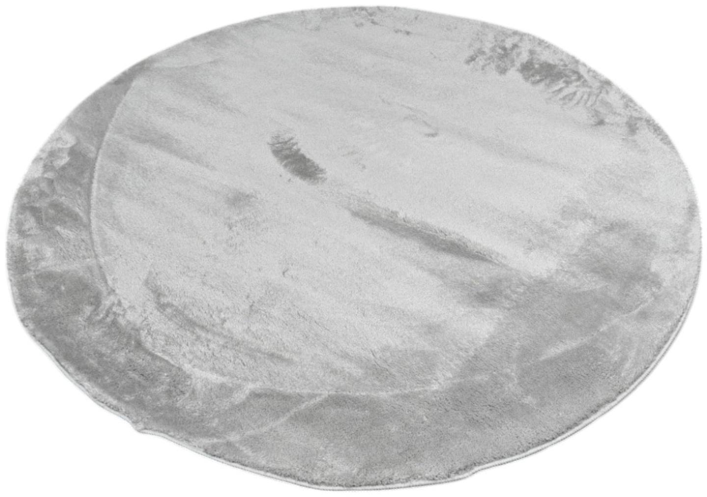 Velour vaip, ümer, 160 cm, hõbedane