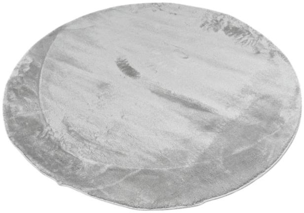 Velour vaip, ümer, 160 cm, hõbedane