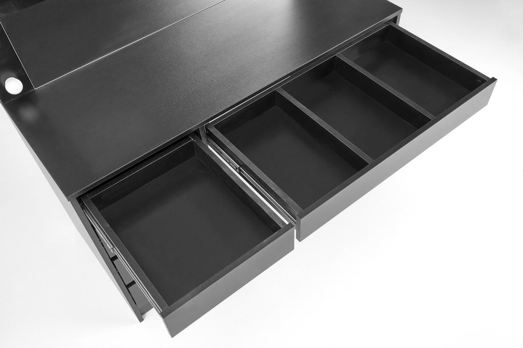 Hollywood meigilaud, XL, valgustusega, must