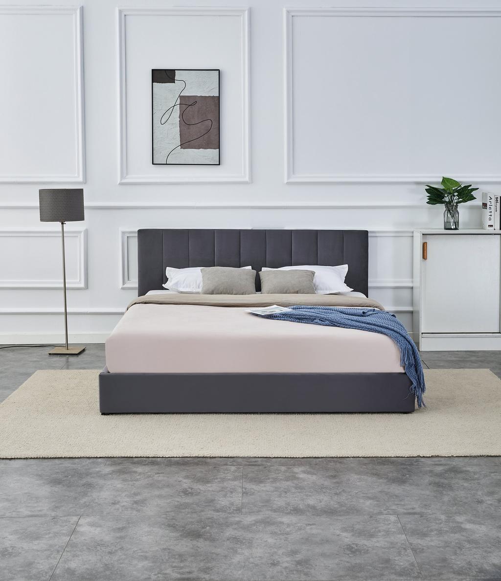 Katarina voodiraam pesukastiga, 160x200 cm, hall